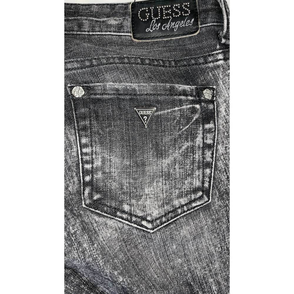 Guess Jeans Los Angeles Black Acid Wash Women's Size 28 Skinny Stretch Jeans - Picture 7 of 11